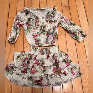 loveshackfancy ruffle 2-piece outfit sz 4-5y and sweater